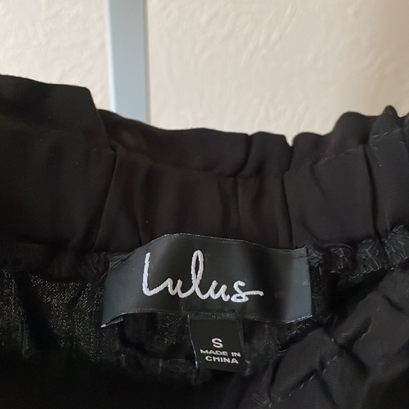 Lulus Sebastian jersey black paper bag pants - Picture 9 of 12